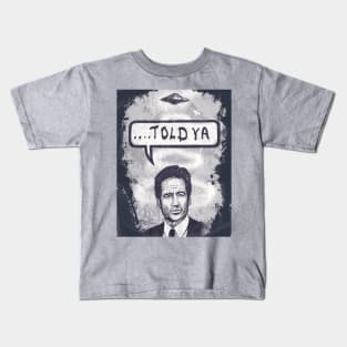 Mulder X Files UFO UAP Phenomenon Told Ya Kids T-Shirt